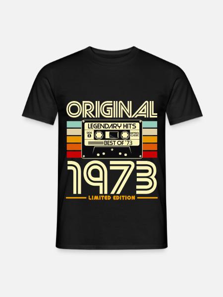 Original 1973 Retro Cassette - Men's T-Shirt - black