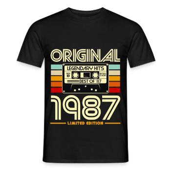 Original 1987 Limited Edition - T-shirt homme - noir - Devant - AI Model Male 178 light (178cm)