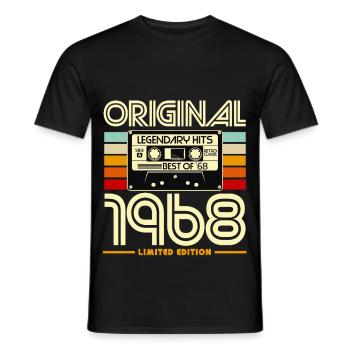 Originale limitierte Ausgabe von 1968 - Männer T-Shirt - Schwarz - Vorne - AI Model Male 178 light (178cm)