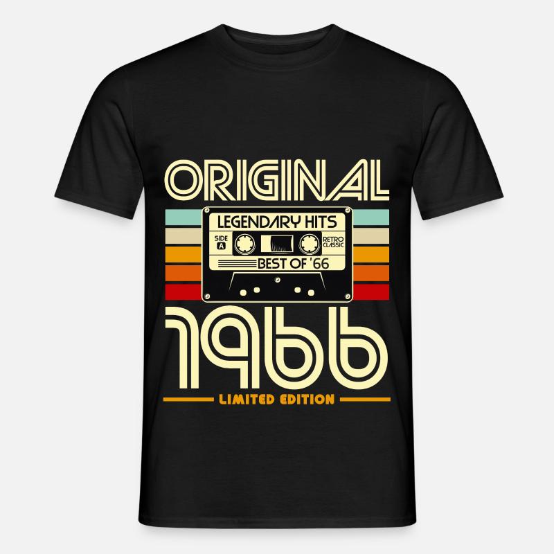 Originalkassette Retro von 1966 - Männer T-Shirt - Schwarz