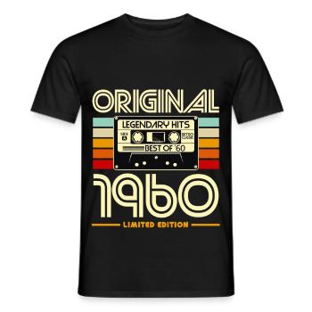 Original 1960 Limited Edition - Men's T-Shirt - black - Front - AI Model Male 178 light (178cm)