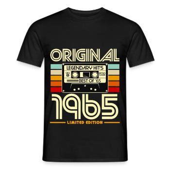 Originale limitierte Edition von 1965 - Männer T-Shirt - Schwarz - Vorne - AI Model Male 178 light (178cm)