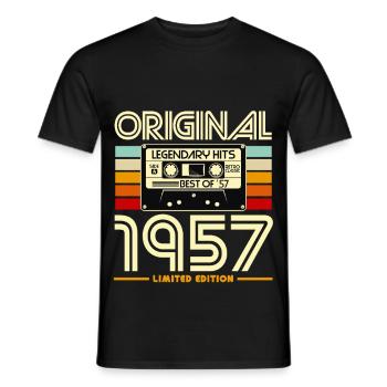Original 1957 Edition Limitée - T-shirt homme - noir - Devant - AI Model Male 178 light (178cm)