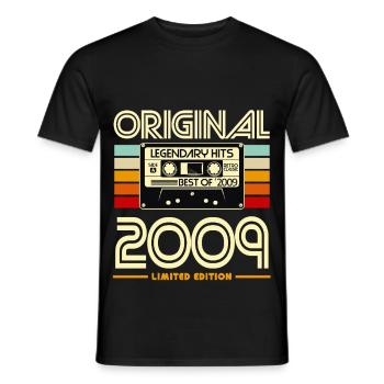 Cassette Retro 2009 Edition - Men's T-Shirt - black - Front - AI Model Male 178 light (178cm)
