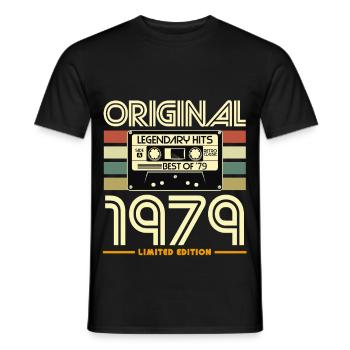 Original 1979 Retro Legends - Men's T-Shirt - black - Front - AI Model Male 178 light (178cm)