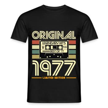 Original 1977 Limited Edition - T-shirt homme - noir - Devant - AI Model Male 178 light (178cm)