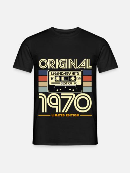 Original 1970 Limited Edition Cassette - Men's T-Shirt - black