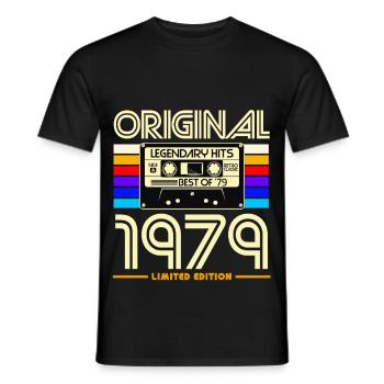 Original 1979 Edition Vintage - T-shirt homme - noir - Devant - AI Model Male 178 light (178cm)