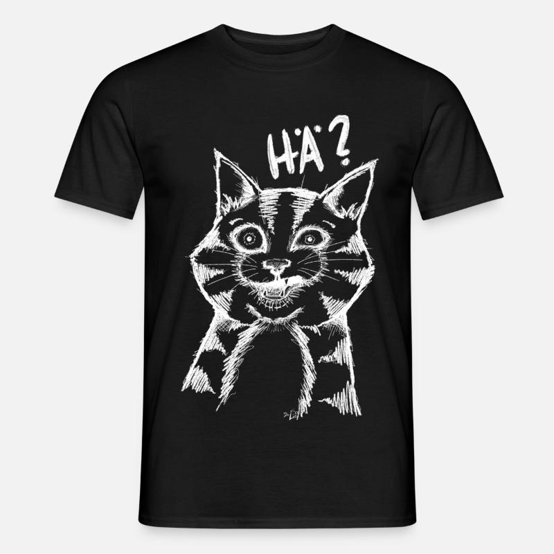 HÄ CAT - Männer T-Shirt - Schwarz