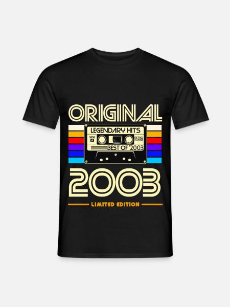 Originale limitierte Kassette von 2003 - Männer T-Shirt - Schwarz