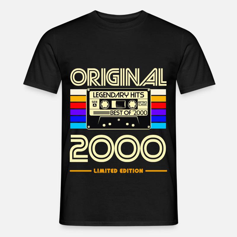 Original 2000 Nostalgia Cassette Limited - Men's T-Shirt - black