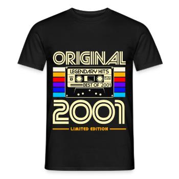 Original 2001 Cassette Limited Edition - T-shirt homme - noir - Devant - AI Model Male 178 light (178cm)