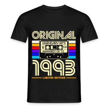 Original 1993 Limited Edition - Men's T-Shirt - black - Front - AI Model Male 178 light (178cm)