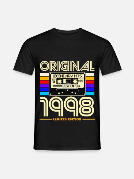 Legendary Cassette 1998 Limited Edition - Männer T-Shirt - Schwarz