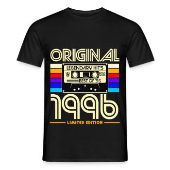 Original 1996 Cassette Retro - T-shirt homme - noir - Devant - AI Model Male 178 light (178cm)