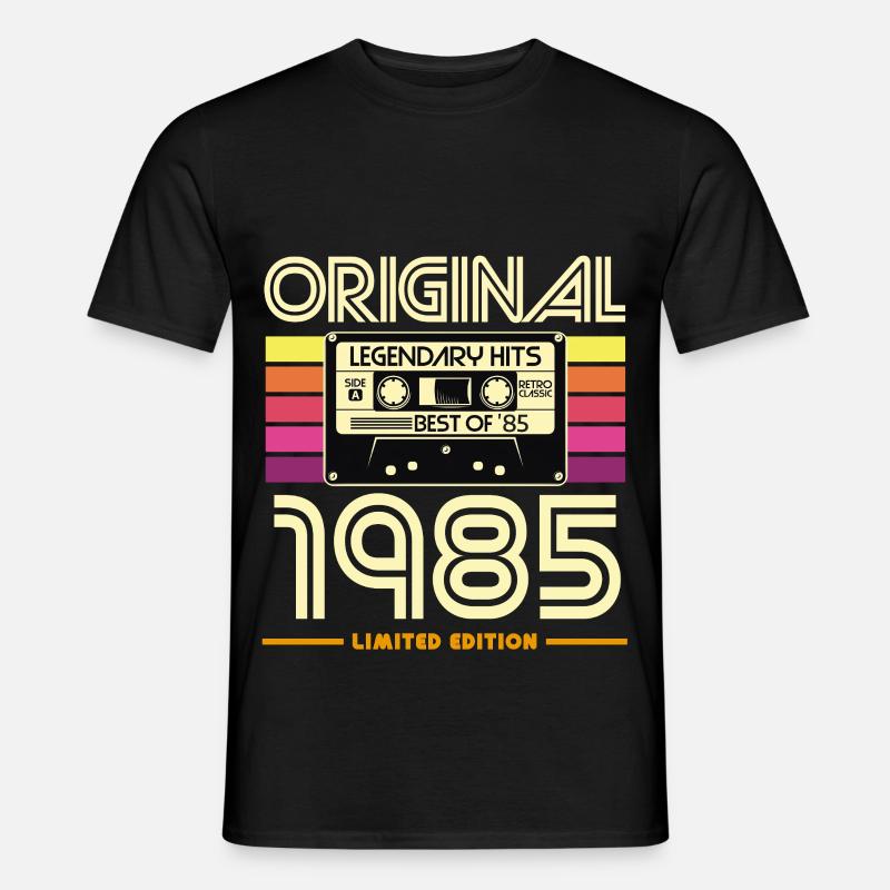 Originale Retro-Kassette von 1985 - Männer T-Shirt - Schwarz