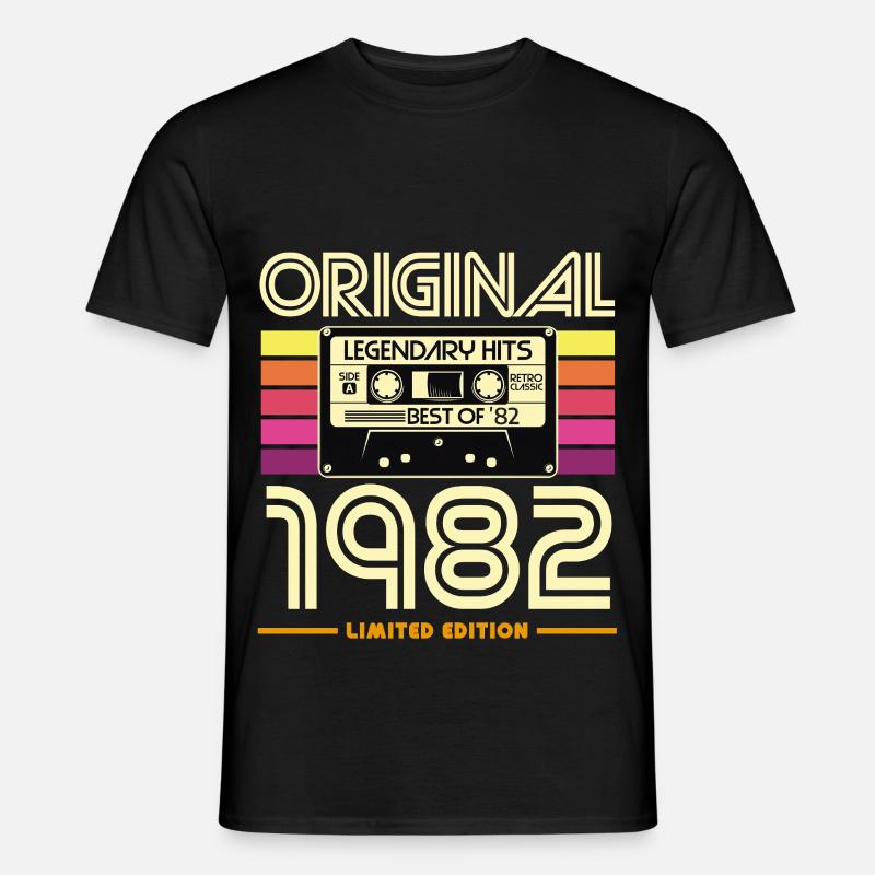 Originale limitierte Retro-Kassette von 1982 - Männer T-Shirt - Schwarz