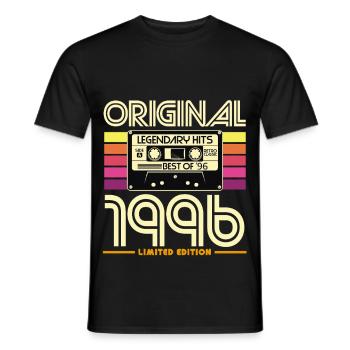 Original 1996 Édition Limitée - T-shirt homme - noir - Devant - AI Model Male 178 light (178cm)