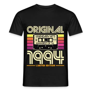 Original 1994 Cassette Retro Édition limitée - T-shirt homme - noir - Devant - AI Model Male 178 light (178cm)