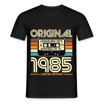 Original 1985 Limited Edition - T-shirt homme - noir - Devant - AI Model Male 178 light (178cm)