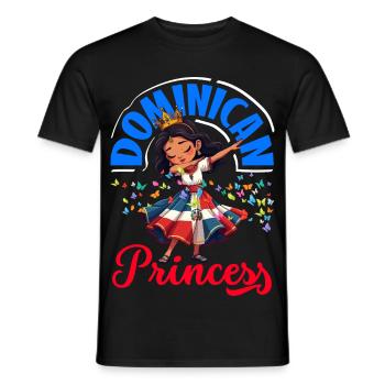 Drapeau de la République dominicaine Dom Rep Pride - T-shirt homme - noir - Devant - AI Model Male 178 light (178cm)