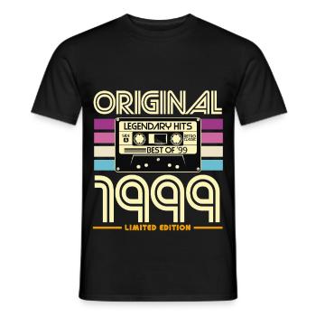 Original 1999 Edition Limitée - T-shirt homme - noir - Devant - AI Model Male 178 light (178cm)