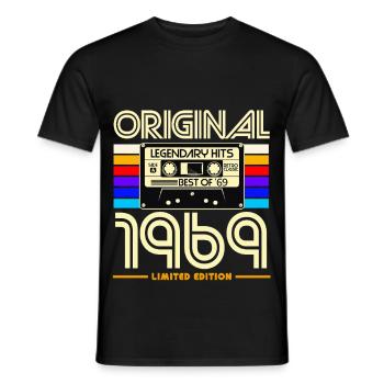 Original 1969 Limited Edition - Men's T-Shirt - black - Front - AI Model Male 178 light (178cm)