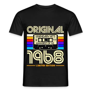 Originale 1968er Hits Limited Edition - Männer T-Shirt - Schwarz - Vorne - AI Model Male 178 light (178cm)