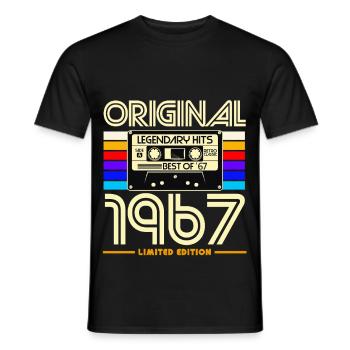 Original 1967 Limited Edition Retro - Men's T-Shirt - black - Front - AI Model Male 178 light (178cm)