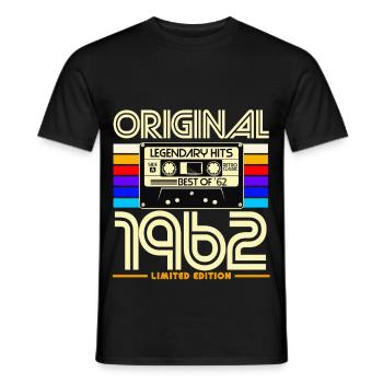 Original 1962 Limited Cassette - T-shirt homme - noir - Devant - AI Model Male 178 light (178cm)