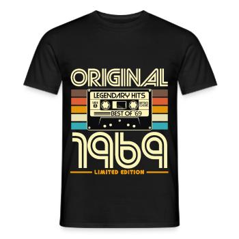 Original 1969 édition limitée - T-shirt homme - noir - Devant - AI Model Male 178 light (178cm)