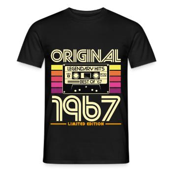 Original 1967 Limited Edition - T-shirt homme - noir - Devant - AI Model Male 178 light (178cm)