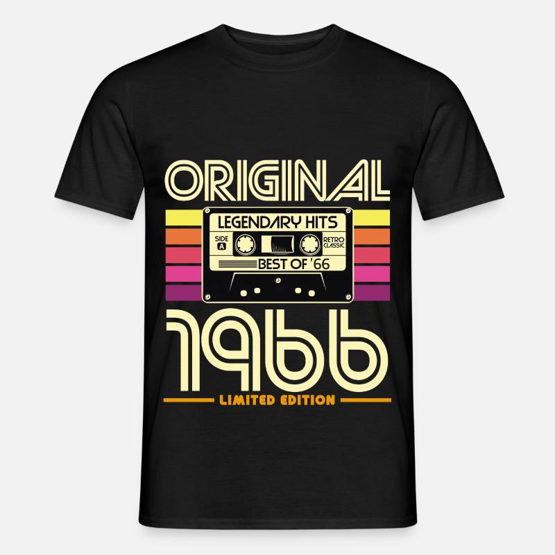 Originalkassette Retro von 1966 - Männer T-Shirt - Schwarz