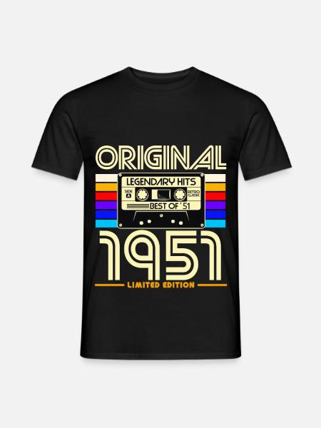 Original 1951 Retro Cassette Tee - Men's T-Shirt - black