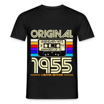 Original 1955 Hits Rétro - T-shirt homme - noir - Devant - AI Model Male 178 light (178cm)