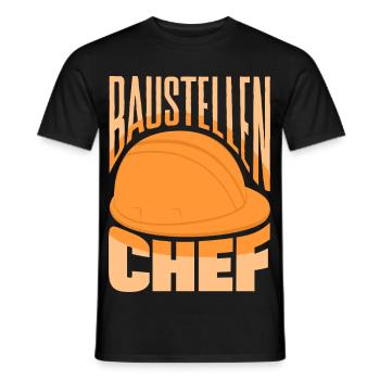 Baustellen Chef Bauleiter Handwerker Hausbau - Männer T-Shirt - Schwarz - Vorne - AI Model Male 178 light (178cm)