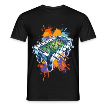 Tischkicker Tischfußball - Männer T-Shirt - Schwarz - Vorne - AI Model Male 178 light (178cm)