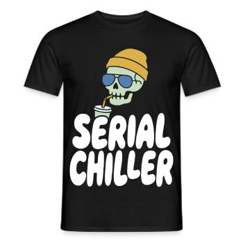 Serial Chiller Funny Horror Design - Männer T-Shirt - Schwarz - Vorne - AI Model Male 178 light (178cm)