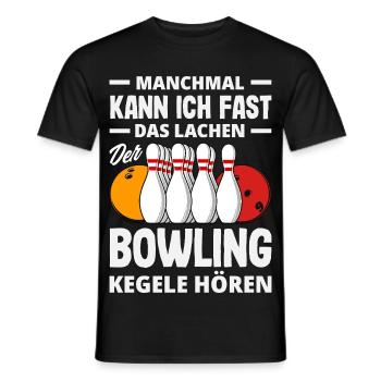 Bowling Kegeln Lustiger Spruch - Männer T-Shirt - Schwarz - Vorne - AI Model Male 178 light (178cm)