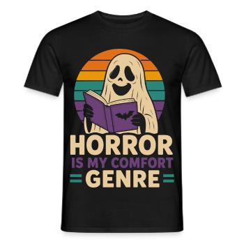 L’horreur est mon esprit de genre réconfortant - T-shirt homme - noir - Devant - AI Model Male 178 light (178cm)