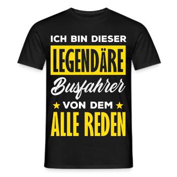 Legendärer Busfahrer Alle Reden - Männer T-Shirt - Schwarz - Vorne - AI Model Male 178 light (178cm)