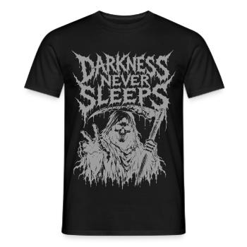 Grim Reaper Death Metal Gothic Horror Motif - Men's T-Shirt - black - Front - AI Model Male 178 light (178cm)
