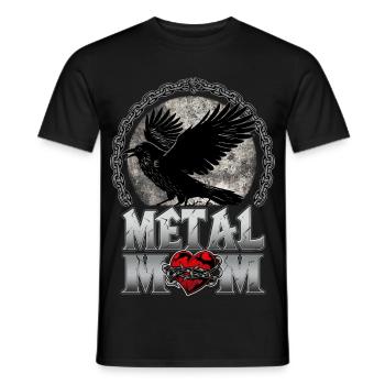 Metal Mom Raven Gift Heavy Metal Woman - Männer T-Shirt - Schwarz - Vorne - AI Model Male 178 light (178cm)