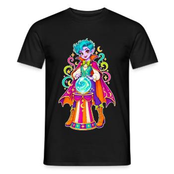 Vampirin der Kristallmagie - Männer T-Shirt - Schwarz - Vorne - AI Model Male 178 light (178cm)