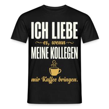 Kollegen bringen Kaffee - Lustiger Büro Spruch - Männer T-Shirt - Schwarz - Vorne - AI Model Male 178 light (178cm)