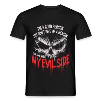 my evil side... - Männer T-Shirt - Schwarz - Vorne - AI Model Male 178 light (178cm)