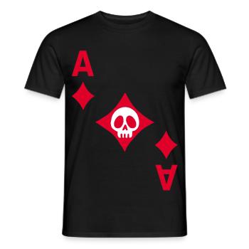 Diamantenschädel - Männer T-Shirt - Schwarz - Vorne - AI Model Male 178 light (178cm)