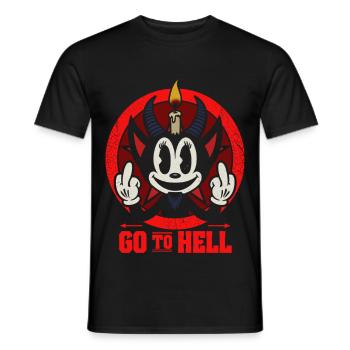 Go to hell - Männer T-Shirt - Schwarz - Vorne - AI Model Male 178 light (178cm)