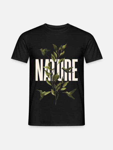 Nature leaves - Männer T-Shirt - Schwarz