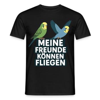 Wellensittich Spruch - Männer T-Shirt - Schwarz - Vorne - AI Model Male 178 light (178cm)